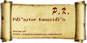 Pásztor Kasszián névjegykártya